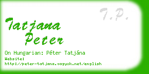 tatjana peter business card